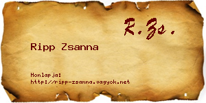 Ripp Zsanna névjegykártya